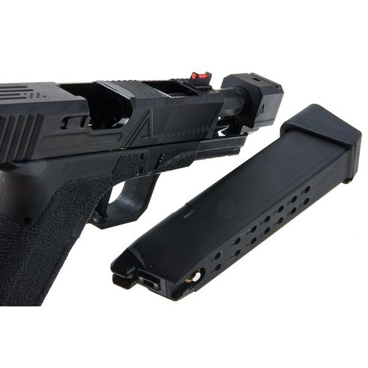 RWC AGENCY ARMS EXA グリーン ガス エアソフト ピストル - (417 コンペンセイター付きステンレススチールバレル - BK)-AIRSOFT GOGO エアガン・サバゲー用品通販