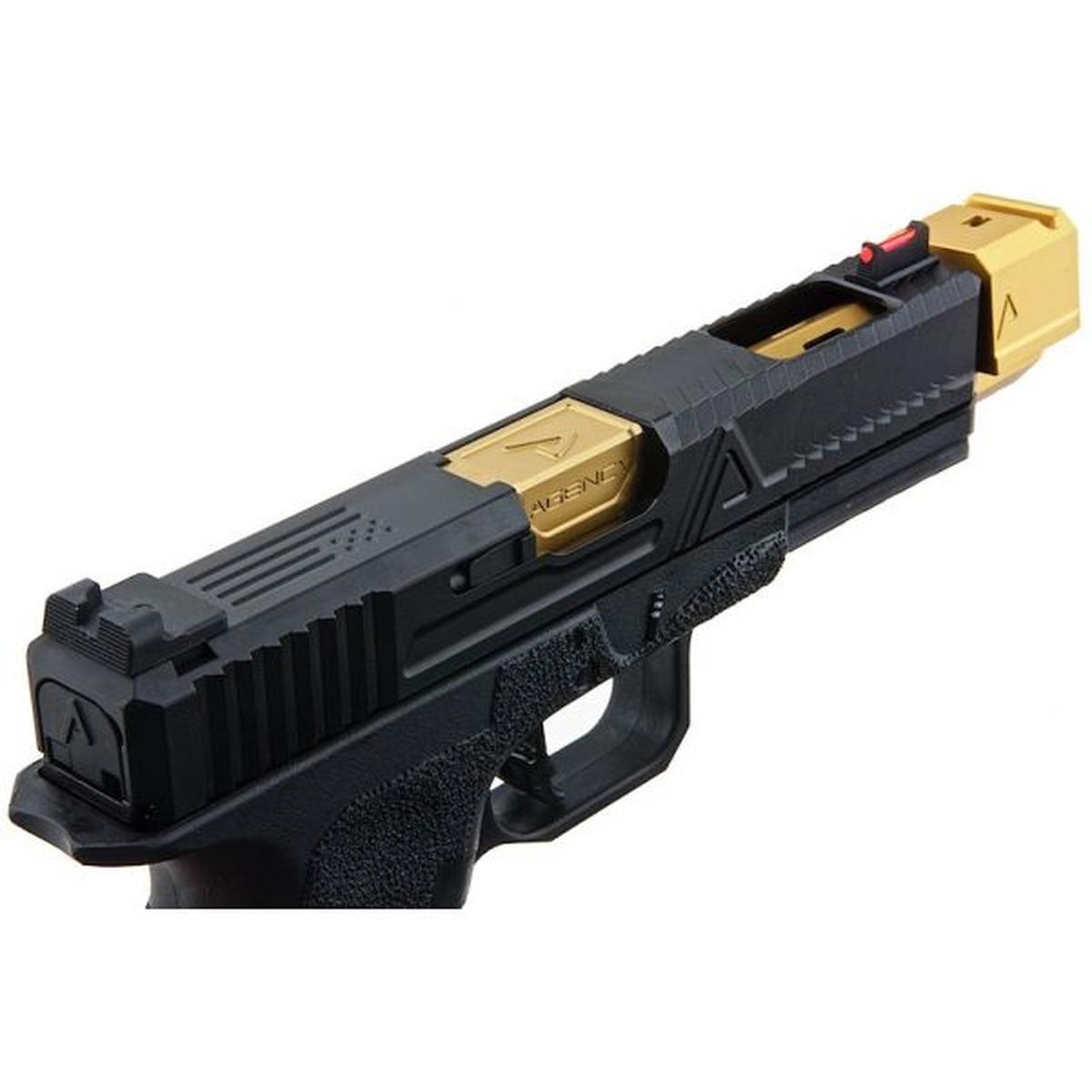 RWC AGENCY ARMS EXA グリーン ガス エアソフト ピストル - (417 コンペンセイター付きステンレススチールバレル - GD)-AIRSOFT GOGO エアガン・サバゲー用品通販