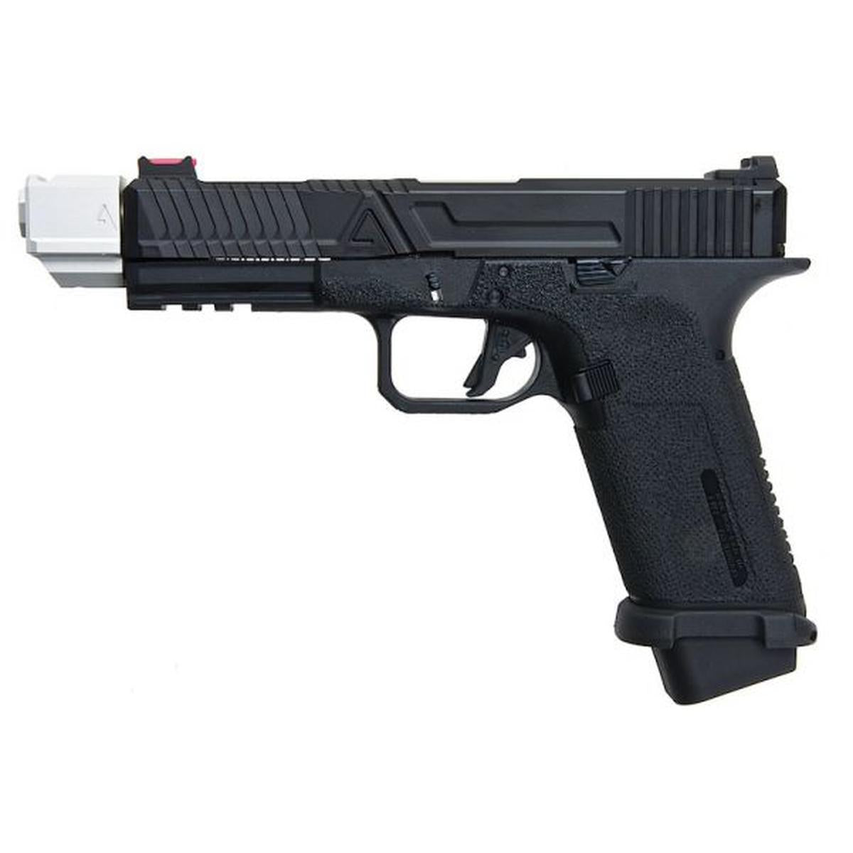 RWC AGENCY ARMS EXA グリーン ガス エアソフト ピストル - (417 コンペンセイター付きステンレススチールバレル - シルバー)-AIRSOFT GOGO エアガン・サバゲー用品通販
