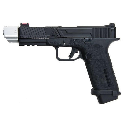 RWC AGENCY ARMS EXA グリーン ガス エアソフト ピストル - (417 コンペンセイター付きステンレススチールバレル - シルバー)-AIRSOFT GOGO エアガン・サバゲー用品通販
