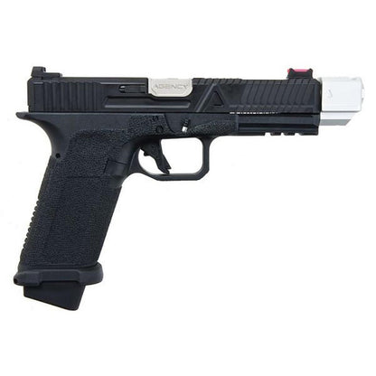 RWC AGENCY ARMS EXA グリーン ガス エアソフト ピストル - (417 コンペンセイター付きステンレススチールバレル - シルバー)-AIRSOFT GOGO エアガン・サバゲー用品通販