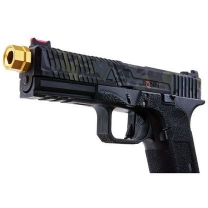 RWC AGENCY ARMS EXA グリーン ガス エアソフト ピストル (RONIN AGENCY ARMS ゴールド ミッドライン バレル エディション)-AIRSOFT GOGO エアガン・サバゲー用品通販