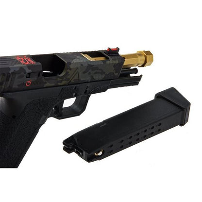 RWC AGENCY ARMS EXA グリーン ガス エアソフト ピストル (RONIN ゴールド バレル エディション)-AIRSOFT GOGO エアガン・サバゲー用品通販