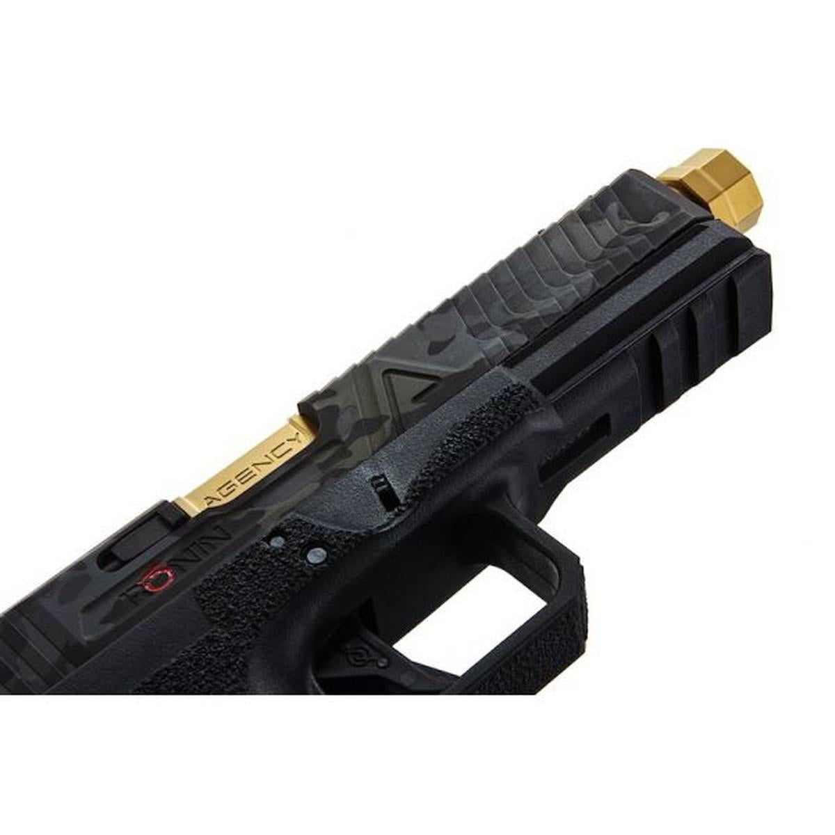 RWC AGENCY ARMS EXA グリーン ガス エアソフト ピストル (RONIN ゴールド バレル エディション)-AIRSOFT GOGO エアガン・サバゲー用品通販