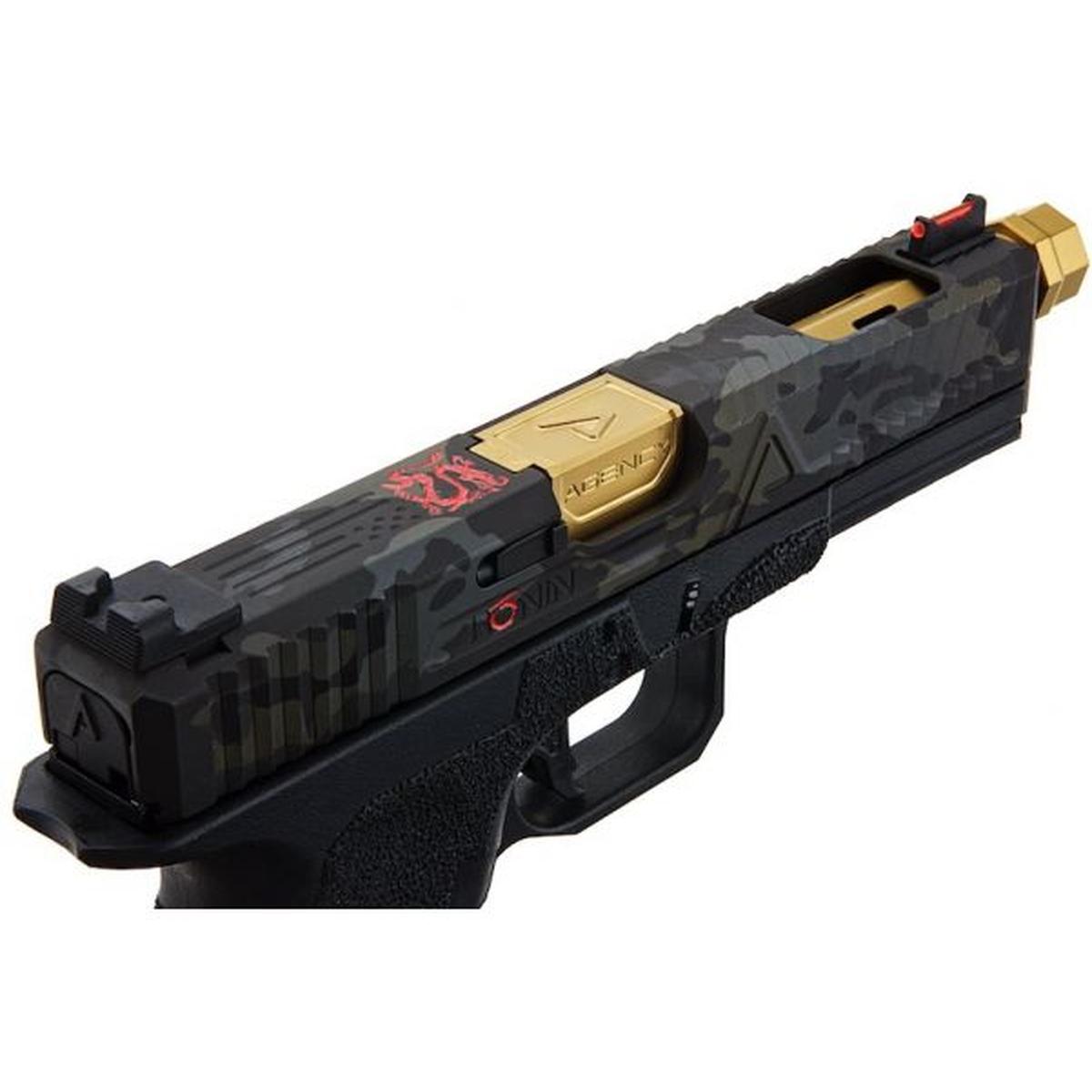 RWC AGENCY ARMS EXA グリーン ガス エアソフト ピストル (RONIN ゴールド バレル エディション)-AIRSOFT GOGO エアガン・サバゲー用品通販