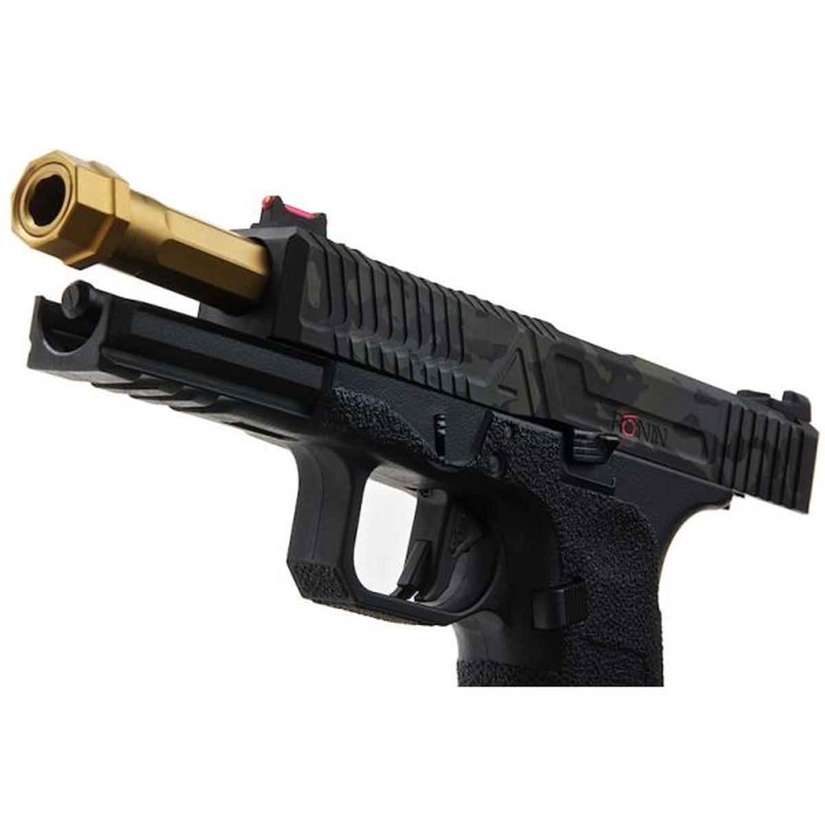 RWC AGENCY ARMS EXA グリーン ガス エアソフト ピストル (RONIN ゴールド バレル エディション)-AIRSOFT GOGO エアガン・サバゲー用品通販
