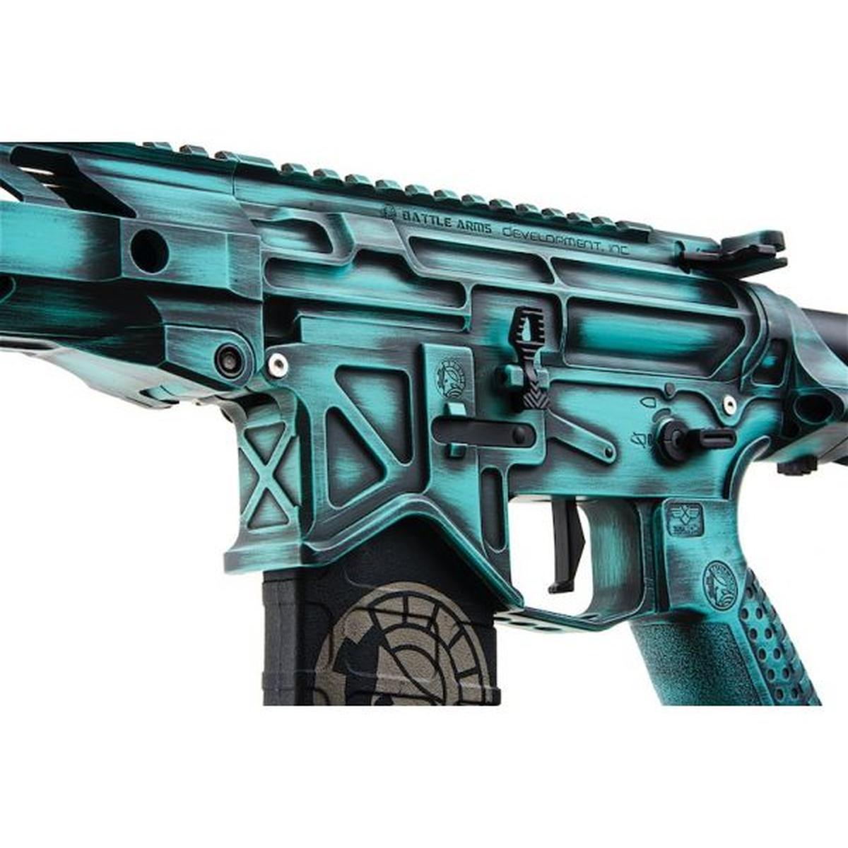 RWC バトル アームズ ディベロップメント 556-LW エアソフト AEG ライフル (UMI エディション) - セラコート ロビンの卵 ブルー バトルウォーン-AIRSOFT GOGO エアガン・サバゲー用品通販