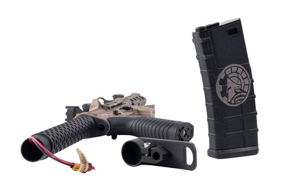 RWC BATTLE ARMS デベロップメント OIP スタイル SBR エアソフト M4 AEG ライフル - セラコート フールズ 金(きん)-AIRSOFT GOGO エアガン・サバゲー用品通販
