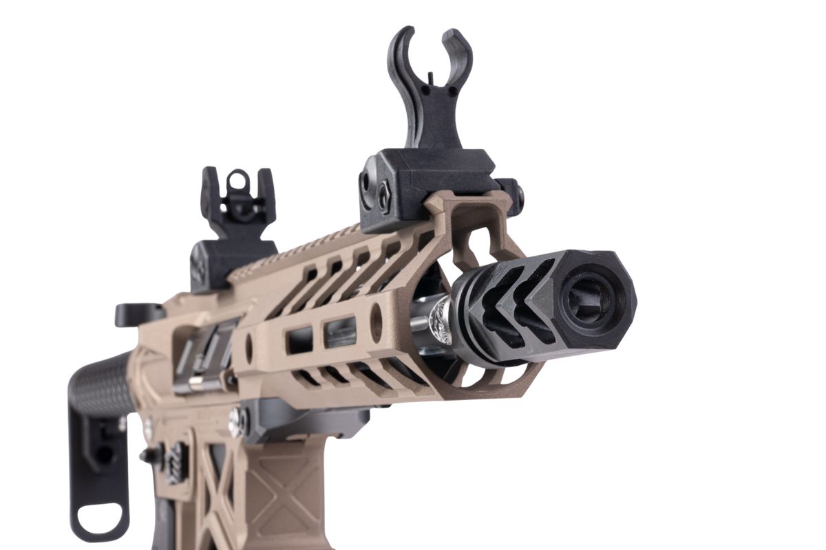 RWC BATTLE ARMS デベロップメント OIP スタイル SBR エアソフト M4 AEG ライフル - セラコート フールズ 金(きん)-AIRSOFT GOGO エアガン・サバゲー用品通販