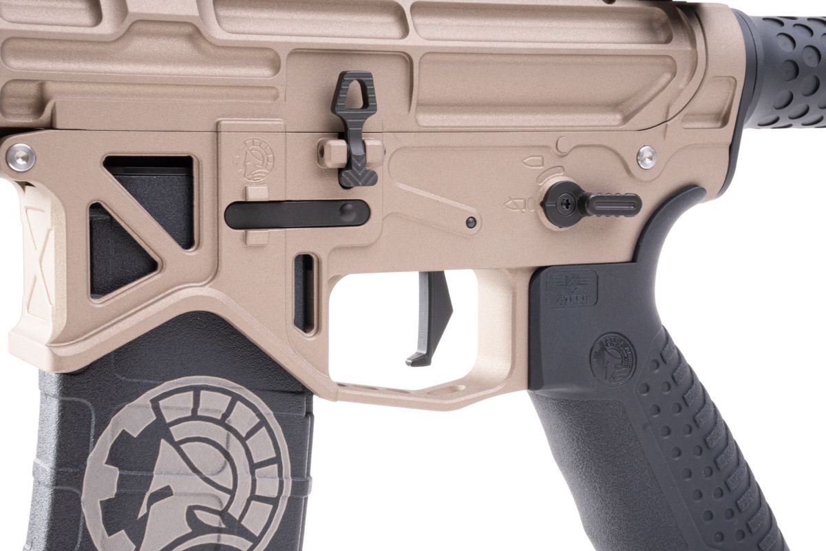 RWC BATTLE ARMS デベロップメント OIP スタイル SBR エアソフト M4 AEG ライフル - セラコート フールズ 金(きん)-AIRSOFT GOGO エアガン・サバゲー用品通販