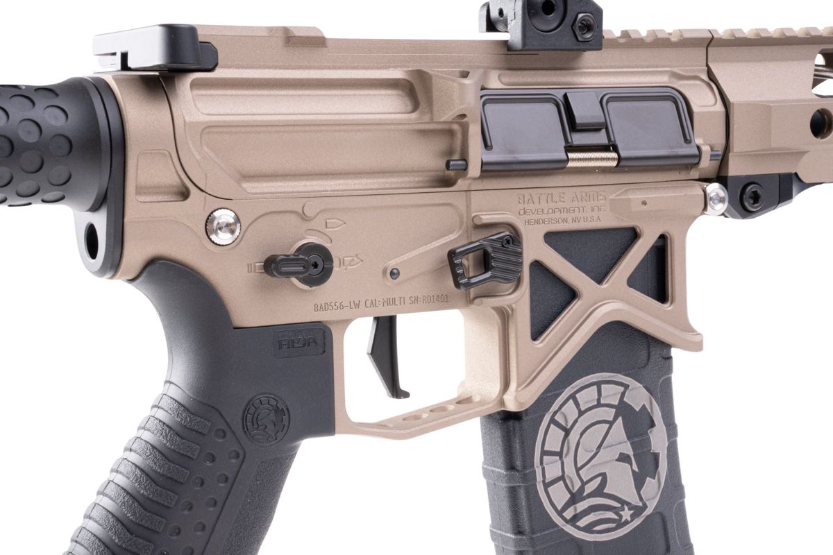RWC BATTLE ARMS デベロップメント OIP スタイル SBR エアソフト M4 AEG ライフル - セラコート フールズ 金(きん)-AIRSOFT GOGO エアガン・サバゲー用品通販