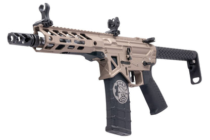 RWC BATTLE ARMS デベロップメント OIP スタイル SBR エアソフト M4 AEG ライフル - セラコート フールズ 金(きん)-AIRSOFT GOGO エアガン・サバゲー用品通販