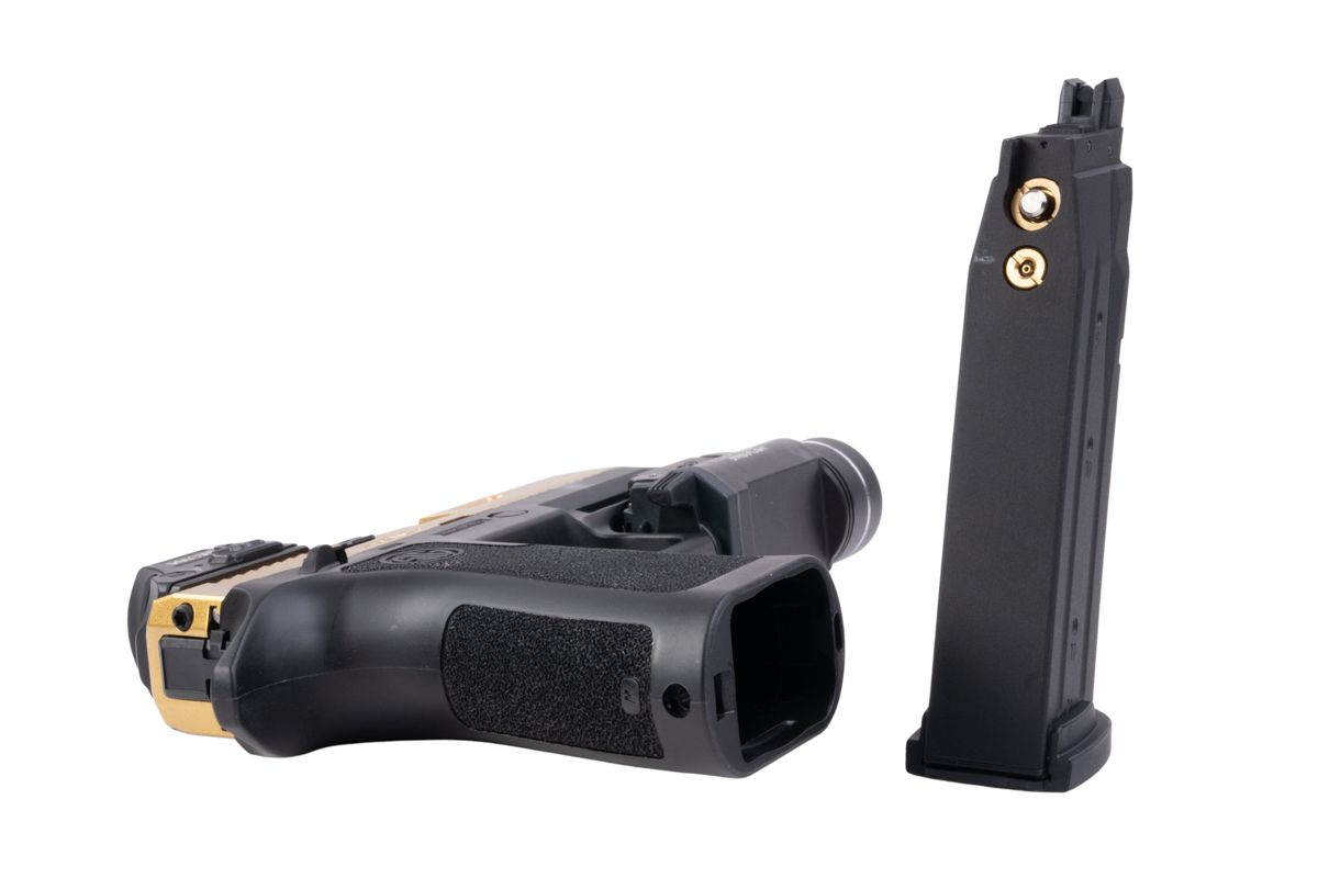 RWC エージェンシー アームズ SIG ザウアー P320 ピースキーパー GBB ガス エアソフト ピストル - セラコート 金(きん)-AIRSOFT GOGO エアガン・サバゲー用品通販