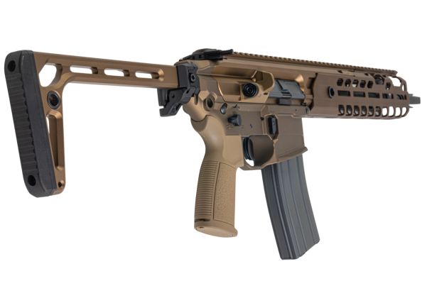 Salvo Precision MWS MCX Virtus 5.56 GBB エアソフトガン - 11.5インチ (マーキングなし) - ちゃいろ (ステンレススチールボルト)-AIRSOFT GOGO エアガン・サバゲー用品通販