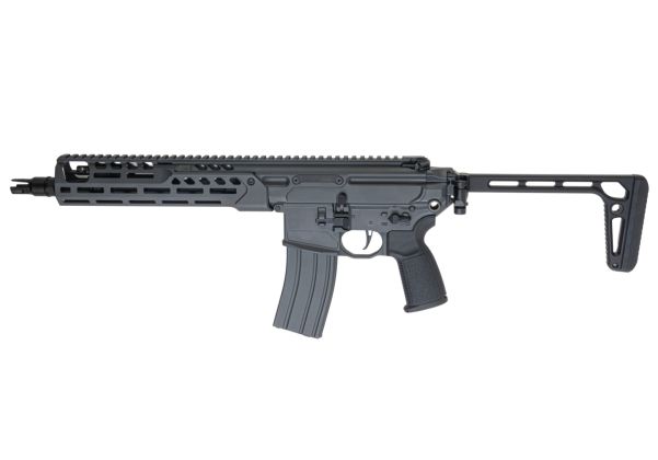 Salvo Precision MWS Spear LT 5.56 GBB エアソフトガン - 11.5インチ (マーキングなし) - グレー (ステンレススチールボルト)-AIRSOFT GOGO エアガン・サバゲー用品通販
