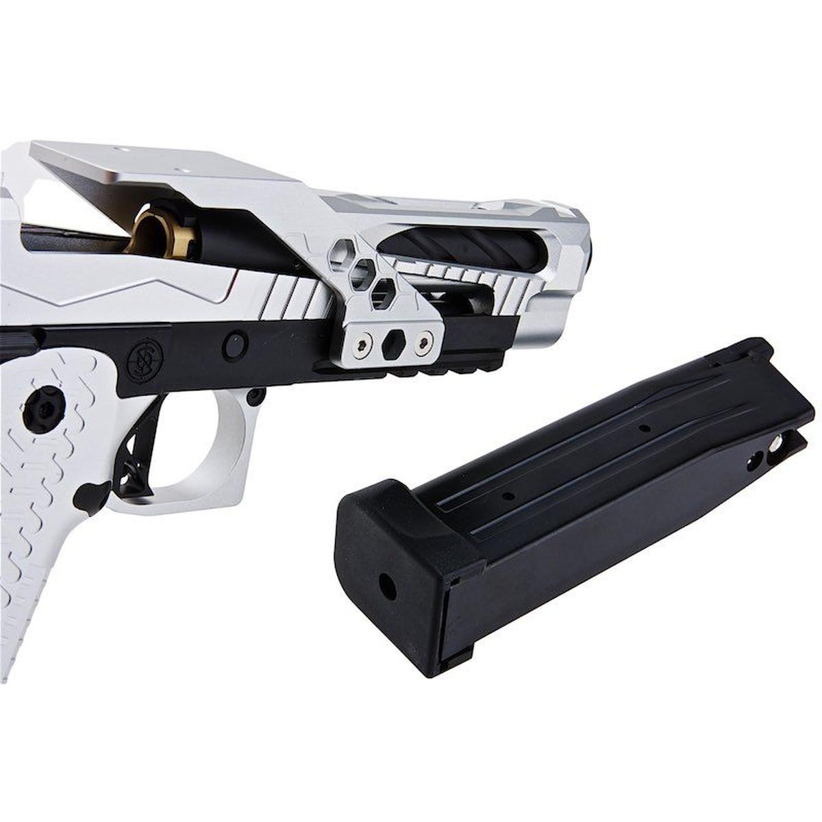 SAVIA HI-CAPA タイプ 1 レースガン GBB エアソフト ピストル (CNC 機械加工、シルバー)-AIRSOFT GOGO エアガン・サバゲー用品通販