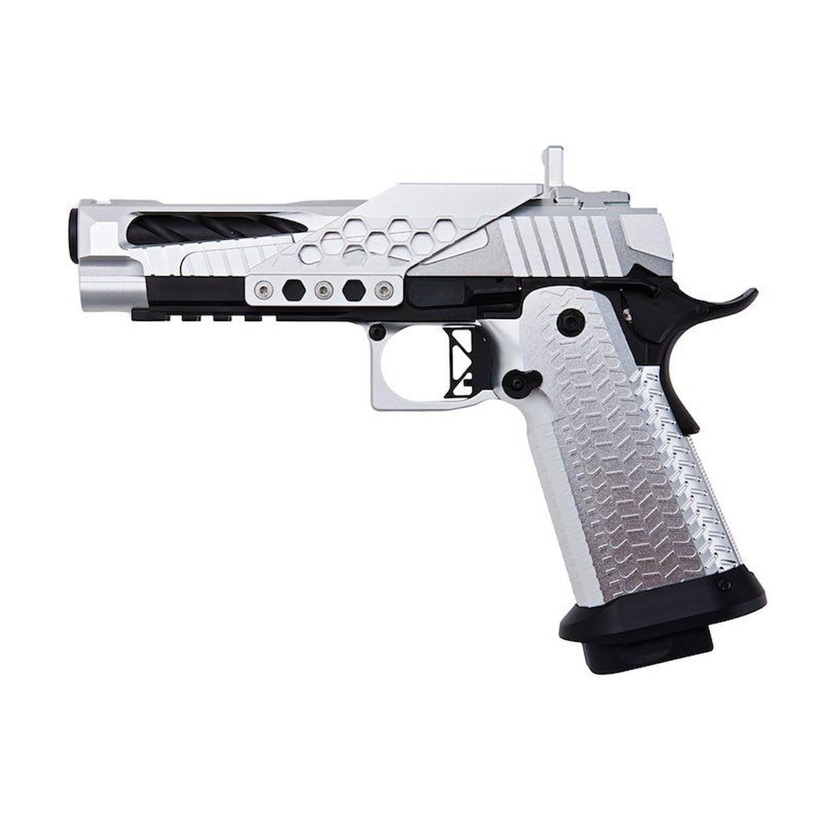 SAVIA HI-CAPA タイプ 1 レースガン GBB エアソフト ピストル (CNC 機械加工、シルバー)-AIRSOFT GOGO エアガン・サバゲー用品通販