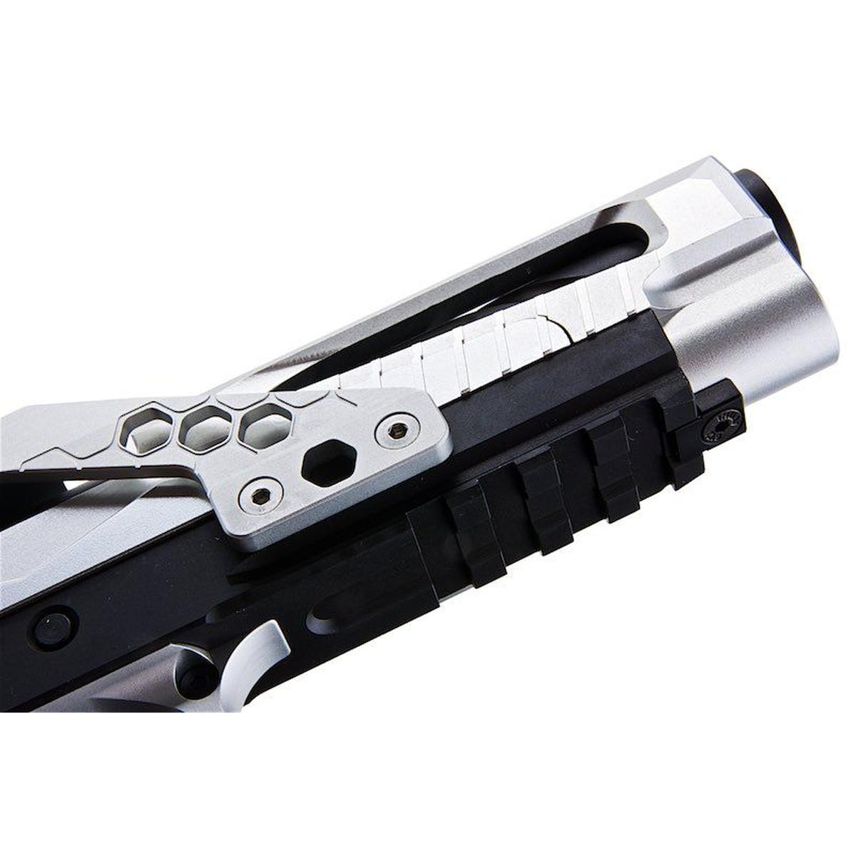 SAVIA HI-CAPA タイプ 1 レースガン GBB エアソフト ピストル (CNC 機械加工、シルバー)-AIRSOFT GOGO エアガン・サバゲー用品通販