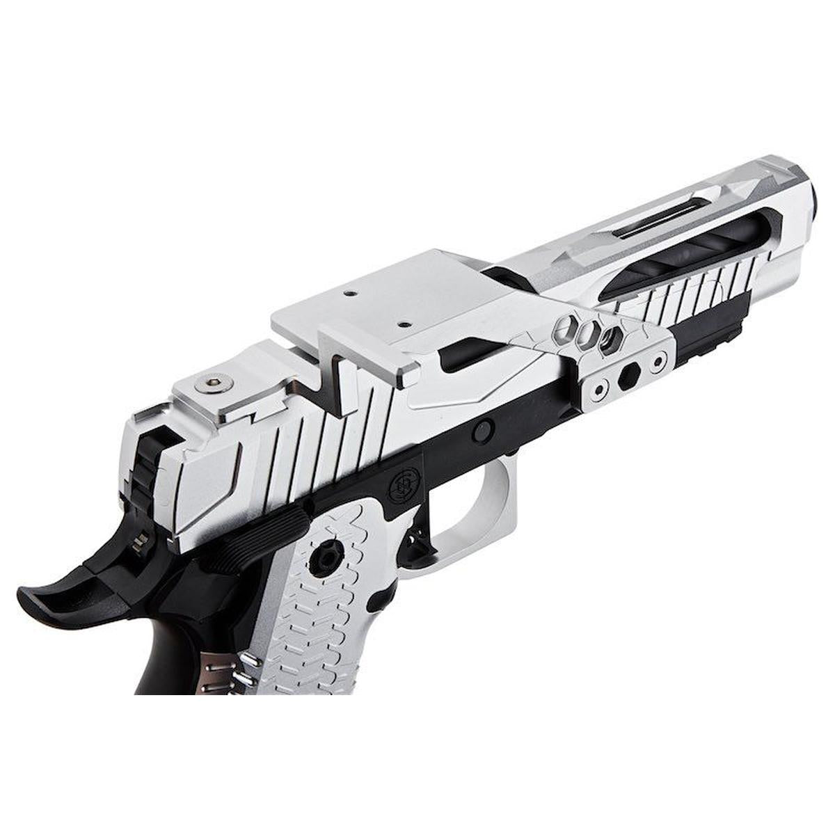 SAVIA HI-CAPA タイプ 1 レースガン GBB エアソフト ピストル (CNC 機械加工、シルバー)-AIRSOFT GOGO エアガン・サバゲー用品通販