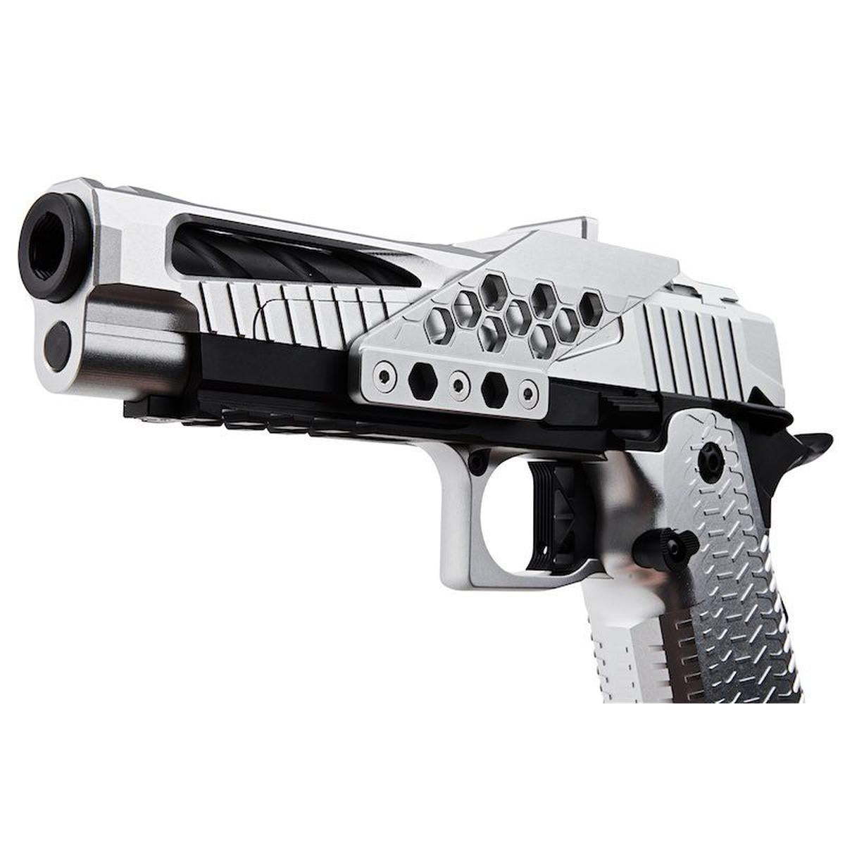 SAVIA HI-CAPA タイプ 1 レースガン GBB エアソフト ピストル (CNC 機械加工、シルバー)-AIRSOFT GOGO エアガン・サバゲー用品通販