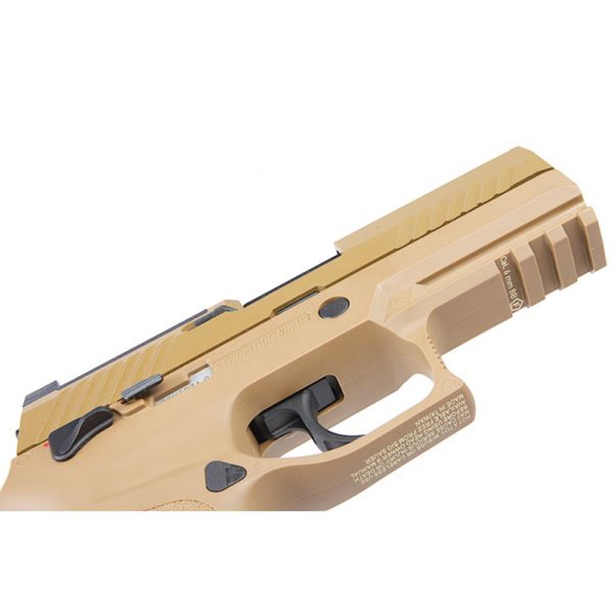 SIG ザウアー M18 P320 グリーン ガス エアソフト ピストル - タン (SIG AIR & VFC 製) - 6MM-AIRSOFT GOGO エアガン・サバゲー用品通販