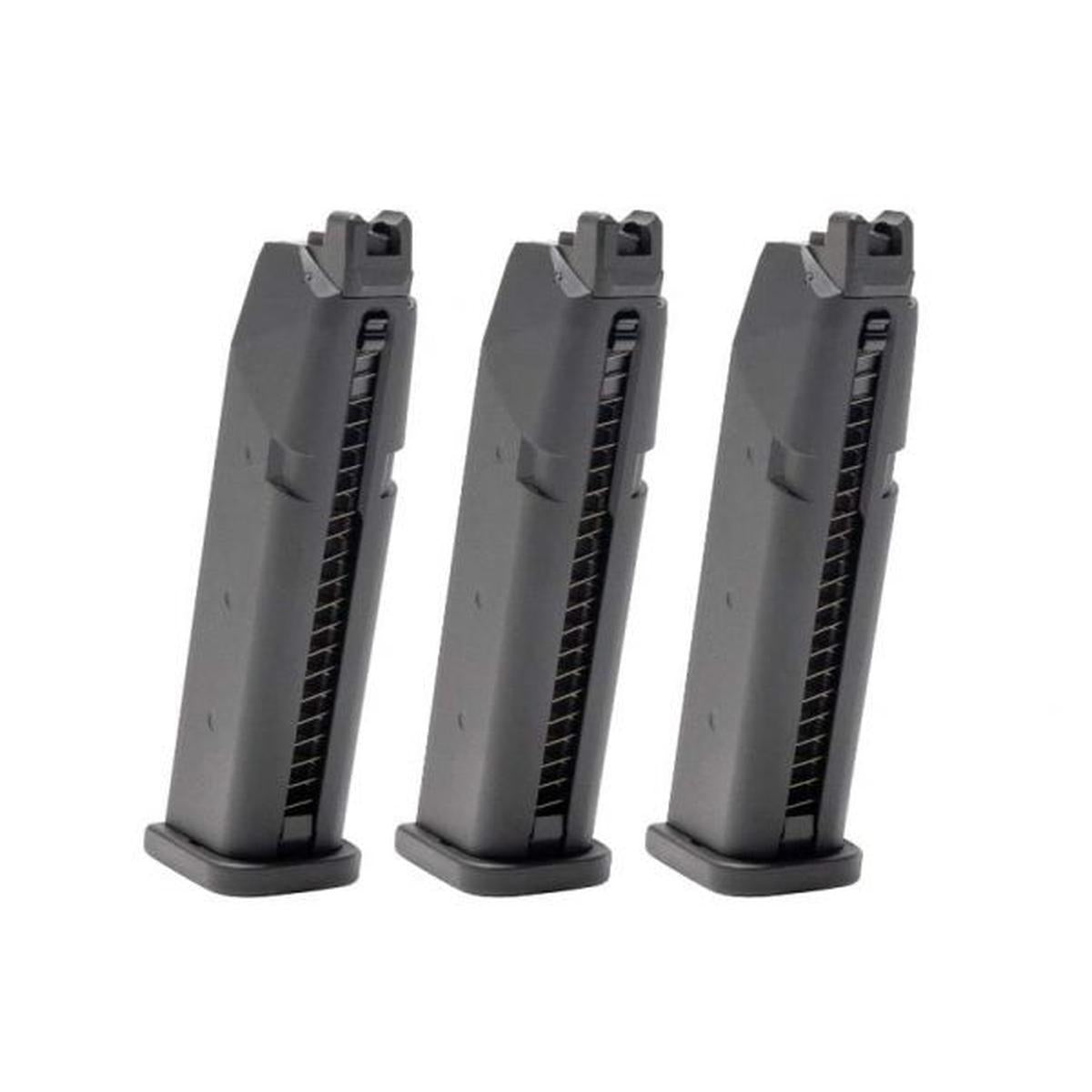 SILENCERCO MAXIM 9 エアガン グリーン ガス マガジン (24 ラウンド) - KRYTAC 製 (3 個 / パック)-AIRSOFT GOGO エアガン・サバゲー用品通販
