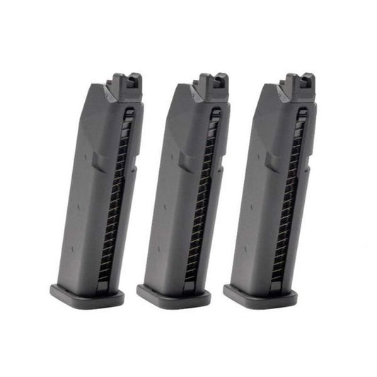 SILENCERCO MAXIM 9 エアガン グリーン ガス マガジン (24 ラウンド) - KRYTAC 製 (3 個 / パック)-AIRSOFT GOGO エアガン・サバゲー用品通販
