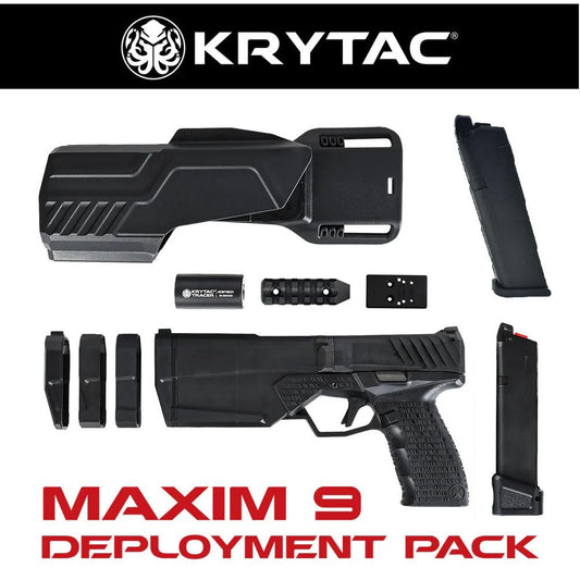 SilencerCo MAXIM 9 グリーンガスGBBガスブローバック エアソフト ピストル (by Krytac) デプロイメントパック-AIRSOFT GOGO エアガン・サバゲー用品通販