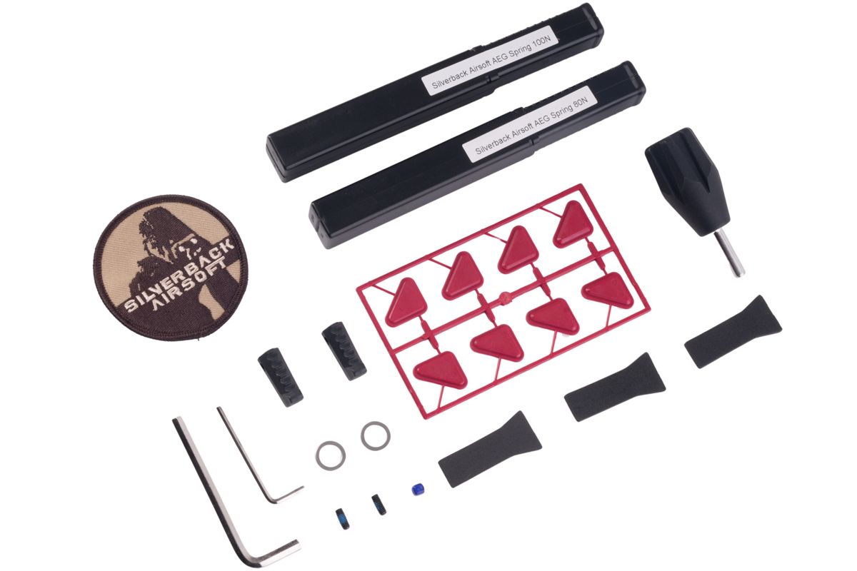 SILVERBACK MDR-X マイクロン エアソフト AEG ライフル - ツートン (ブラック / FDE) (V3)-AIRSOFT GOGO エアガン・サバゲー用品通販