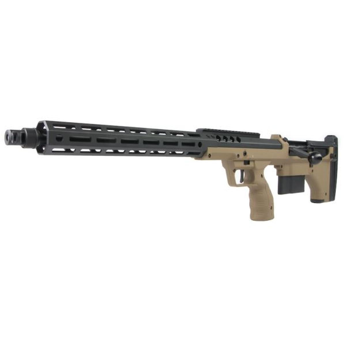 SILVERBACK SRS A2 / M2 エアソフト スナイパー ライフル (22 インチ バレル) DESERT TECH ライセンス - FDE (左手用)-AIRSOFT GOGO エアガン・サバゲー用品通販