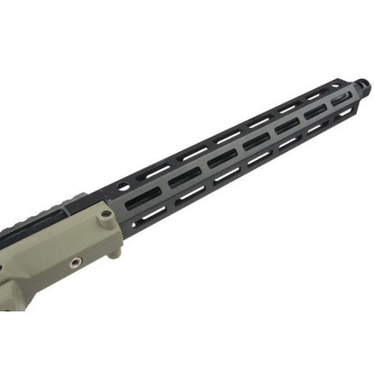 SILVERBACK SRS A2 / M2 エアソフト スナイパー ライフル (22 インチ バレル) デザート テックライセンス取得 - OD (左手用)-AIRSOFT GOGO エアガン・サバゲー用品通販