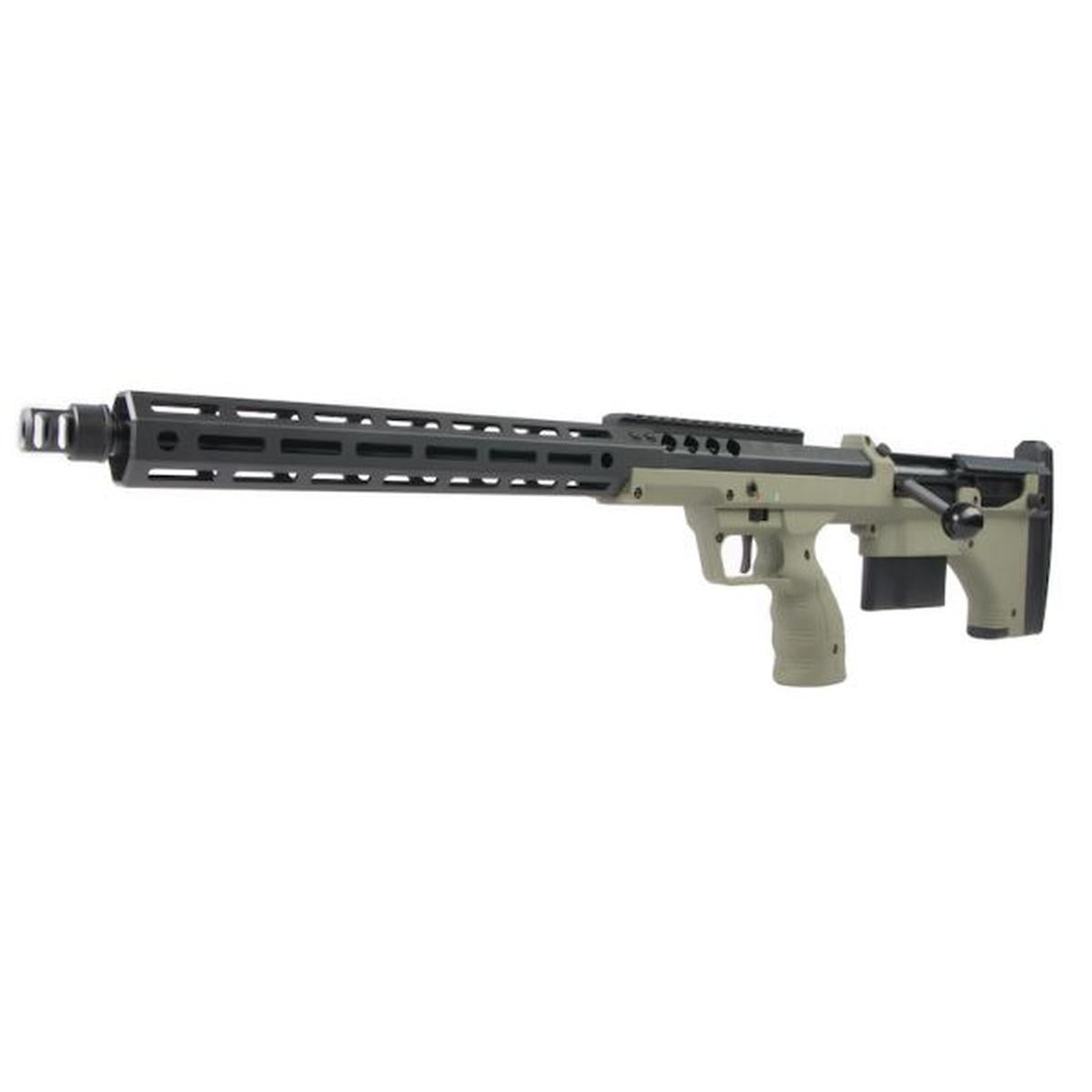 SILVERBACK SRS A2 / M2 エアソフト スナイパー ライフル (22 インチ バレル) デザート テックライセンス取得 - OD (左手用)-AIRSOFT GOGO エアガン・サバゲー用品通販