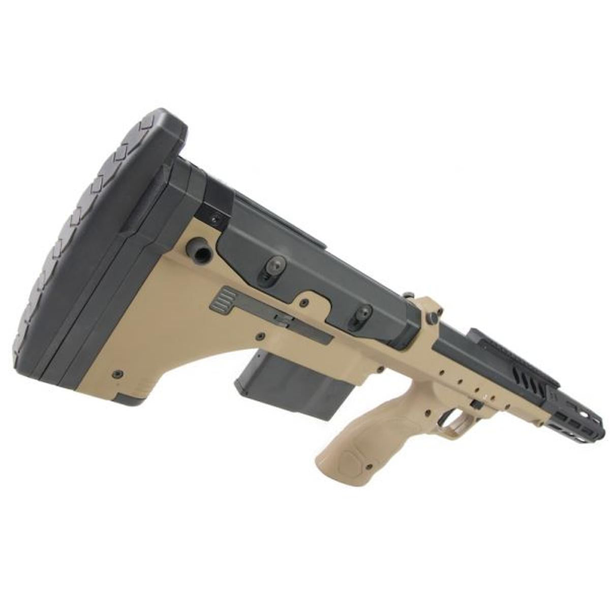 SILVERBACK SRS A2 / M2 エアソフト スナイパー ライフル (コバート、16 インチ バレル) デザート テックライセンス - FDE (左手用)-AIRSOFT GOGO エアガン・サバゲー用品通販