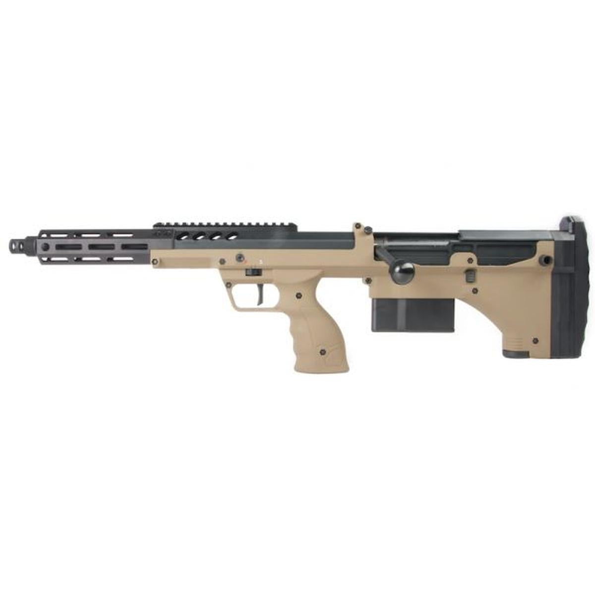 SILVERBACK SRS A2 / M2 エアソフト スナイパー ライフル (コバート、16 インチ バレル) デザート テックライセンス - FDE (左手用)-AIRSOFT GOGO エアガン・サバゲー用品通販