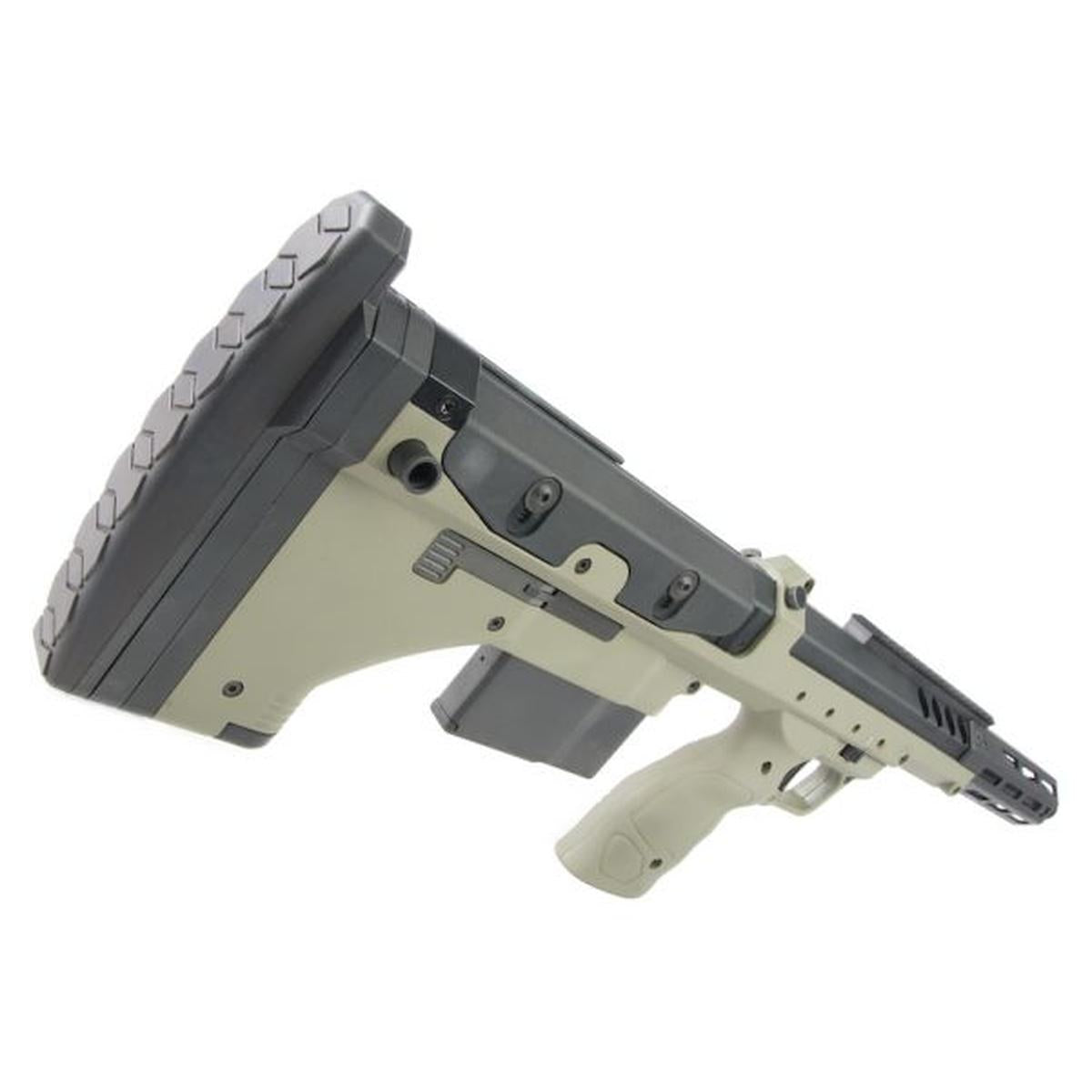 SILVERBACK SRS A2 / M2 エアソフト スナイパー ライフル (コバート、16 インチ バレル) デザート テックライセンス取得 - OD (左手)-AIRSOFT GOGO エアガン・サバゲー用品通販
