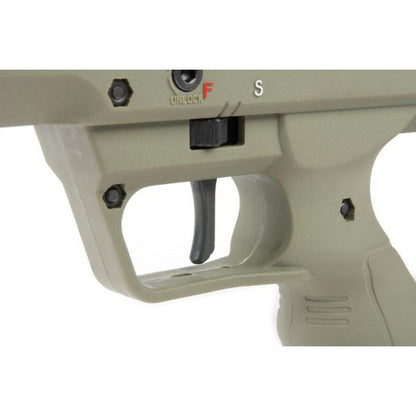 SILVERBACK SRS A2 / M2 エアソフト スナイパー ライフル (コバート、16 インチ バレル) デザート テックライセンス取得 - OD (左手)-AIRSOFT GOGO エアガン・サバゲー用品通販