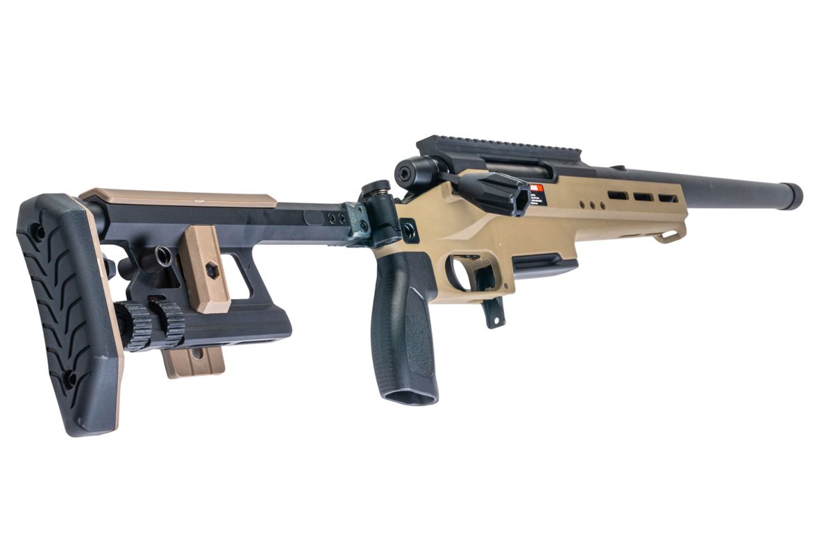 SilverBack TAC 41 L エアソフト ボルトアクションライフル、ライトシャーシ＆アルミストック（FDE）-AIRSOFT GOGO エアガン・サバゲー用品通販