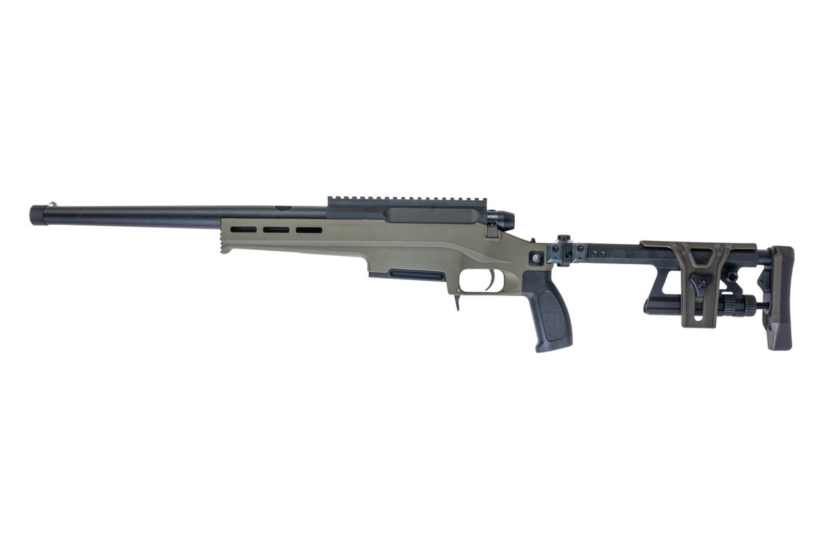 Silverback TAC 41 L エアソフト ボルトアクションライフル、ライトシャーシ＆アルミストック（OD）-AIRSOFT GOGO エアガン・サバゲー用品通販