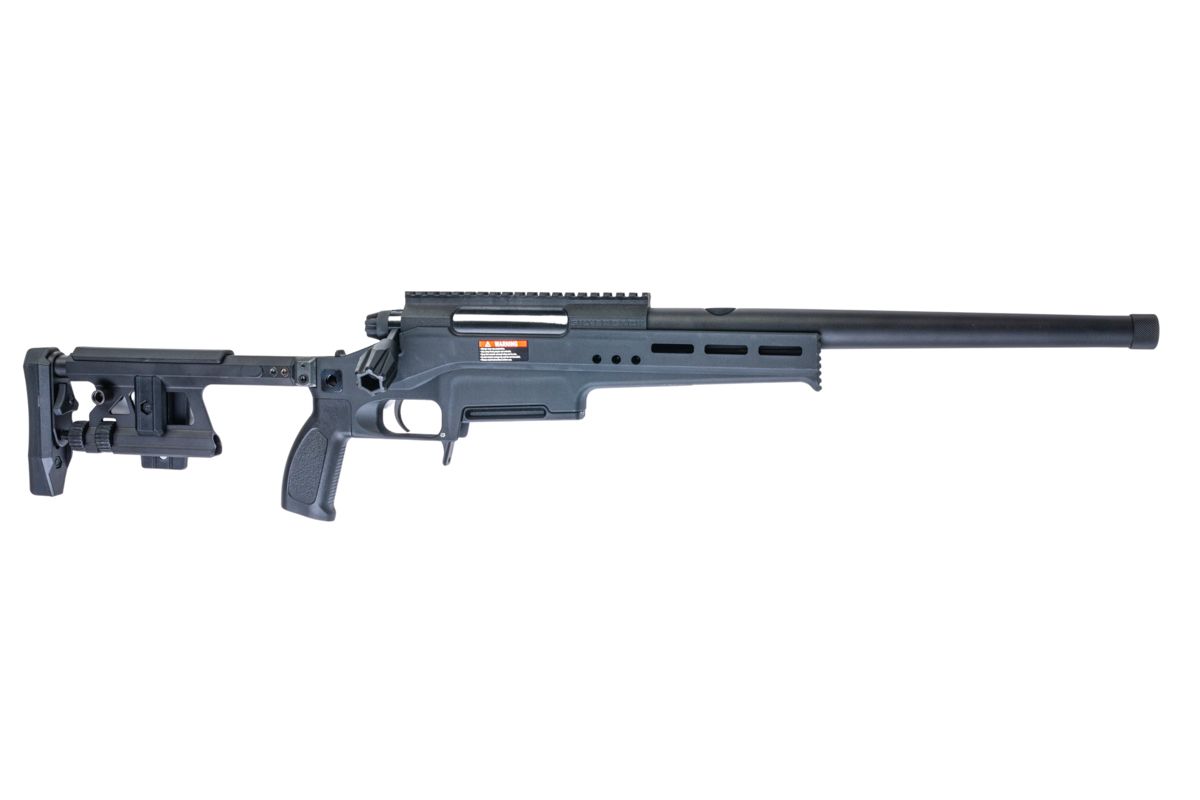 SilverBack TAC 41 L エアソフト ボルトアクションライフル、ライトシャーシ＆アルミストック（スポーツバージョン、ブラック）-AIRSOFT GOGO エアガン・サバゲー用品通販