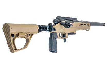 SIlverBack TAC 41 L エアソフト ボルトアクションライフル、ライトシャーシ＆バッファーーストック（FDE）-AIRSOFT GOGO エアガン・サバゲー用品通販