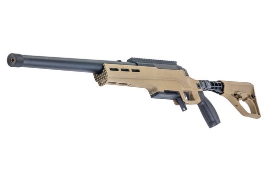 SIlverBack TAC 41 L エアソフト ボルトアクションライフル、ライトシャーシ＆バッファーーストック（FDE）-AIRSOFT GOGO エアガン・サバゲー用品通販
