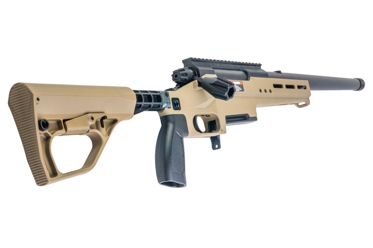 Silverback TAC 41 L エアソフト ボルトアクションライフル、ライトシャーシ＆バッファーーストック（スポーツバージョン、FDE）-AIRSOFT GOGO エアガン・サバゲー用品通販