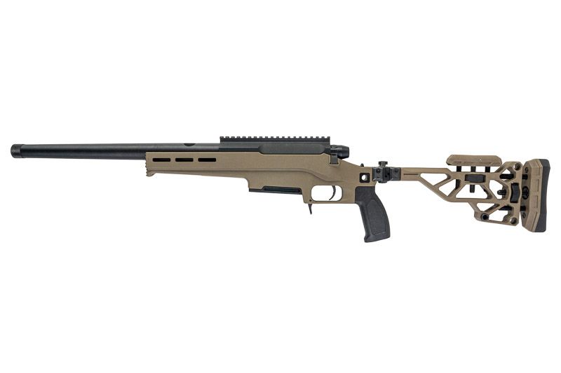 Silverback TAC 41 L エアソフトボルトアクションライフル、ライトシャーシ＆リーコンストック（FDE）-AIRSOFT GOGO エアガン・サバゲー用品通販