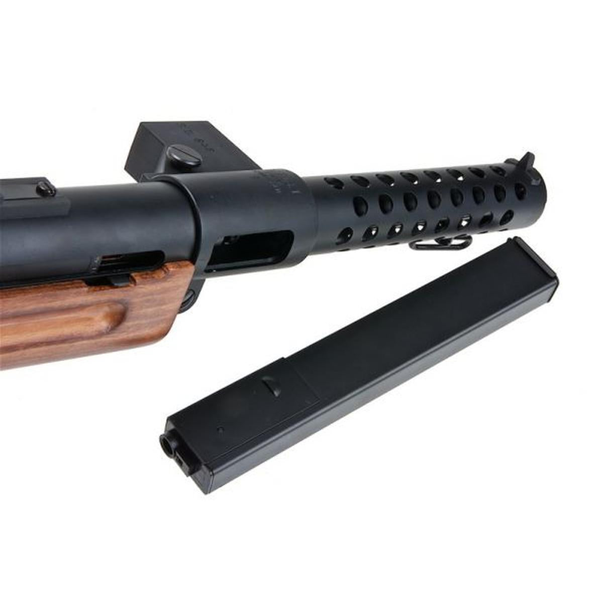 SNOW WOLF METAL BERGMANN MP-18 SMG エアガン電動ガン - リアルウッド (SW-021)-AIRSOFT GOGO エアガン・サバゲー用品通販