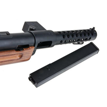 SNOW WOLF METAL BERGMANN MP-18 SMG エアガン電動ガン - リアルウッド (SW-021)-AIRSOFT GOGO エアガン・サバゲー用品通販