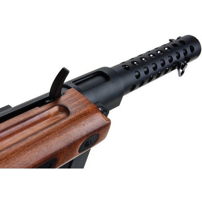 SNOW WOLF METAL BERGMANN MP-18 SMG エアガン電動ガン - リアルウッド (SW-021)-AIRSOFT GOGO エアガン・サバゲー用品通販
