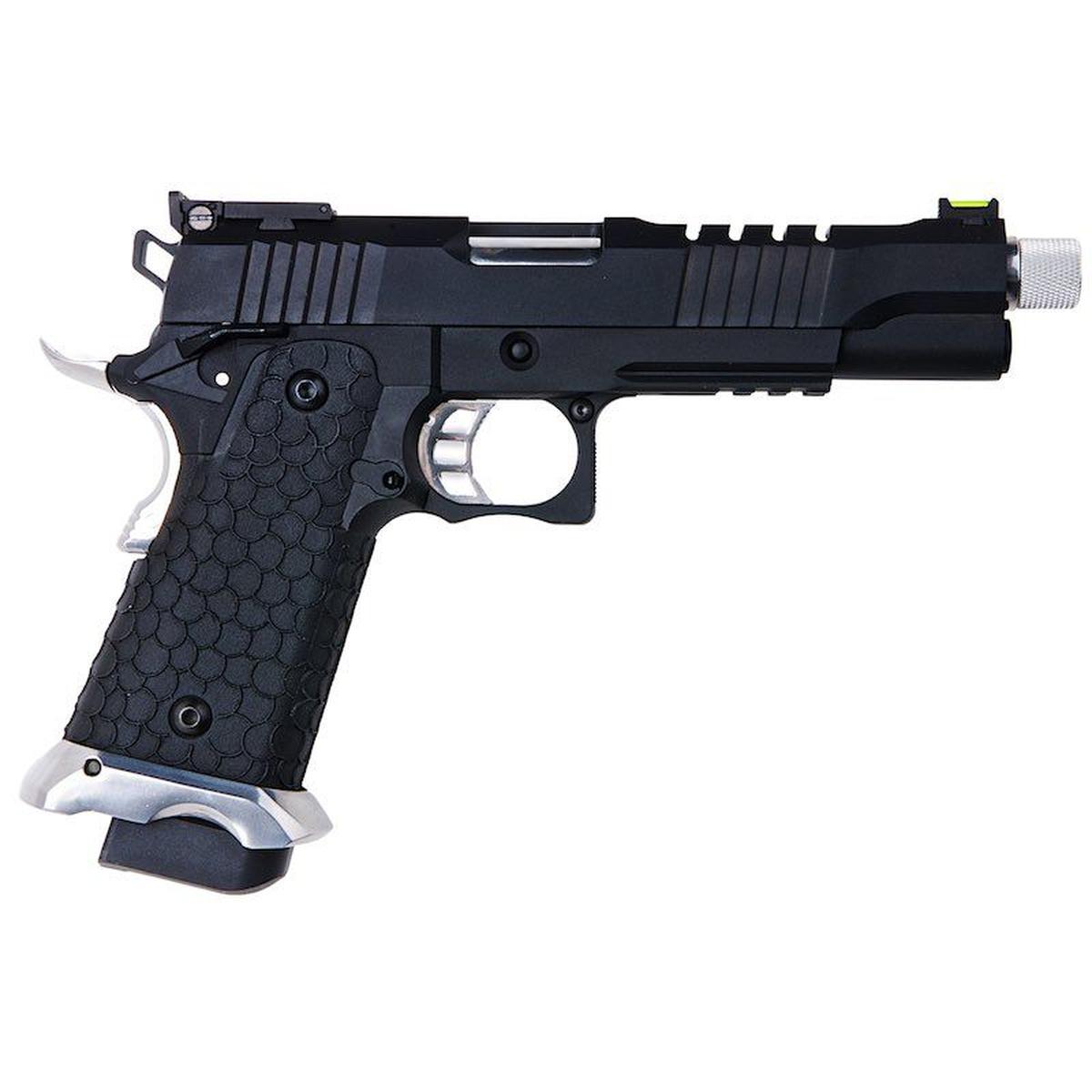 SRC HELIOS MK IV HI CAPA 5.1 GBB エアソフト ピストル - ブラック-AIRSOFT GOGO エアガン・サバゲー用品通販