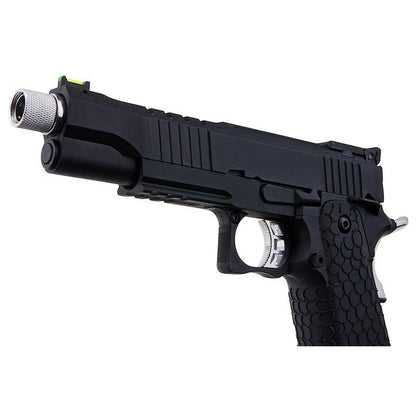 SRC HELIOS MK IV HI CAPA 5.1 GBB エアソフト ピストル - ブラック-AIRSOFT GOGO エアガン・サバゲー用品通販