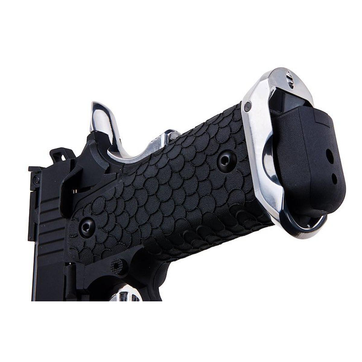 SRC HELIOS MK IV HI CAPA 5.1 GBB エアソフト ピストル - ブラック-AIRSOFT GOGO エアガン・サバゲー用品通販