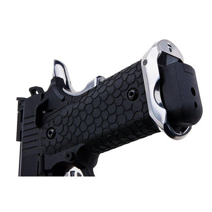 SRC HELIOS MK IV HI CAPA 5.1 GBB エアソフト ピストル - ブラック-AIRSOFT GOGO エアガン・サバゲー用品通販